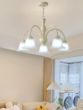 Cream Flower Chandelier