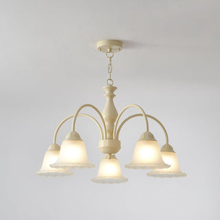 Cream Flower Chandelier