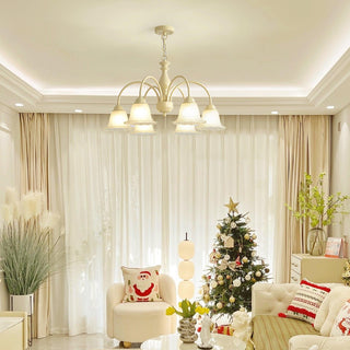 Cream Flower Chandelier