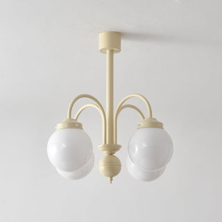 Cream Planet Glass Chandelier