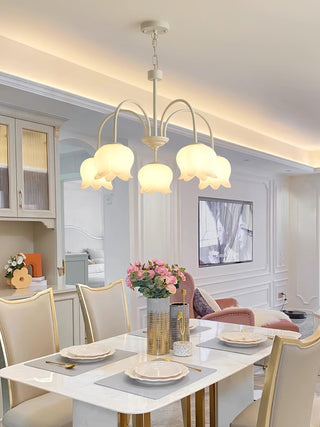 Curved Arm Bell Chandelier