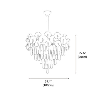 Droplet Copper Chandelier