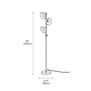Eclipse Walnut Floor Lamp 11.8"