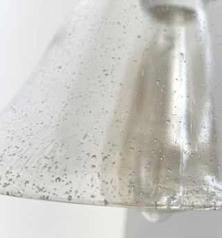 HEAVY SEEDED Antique Glass 1960's Shade Wall SCONCE