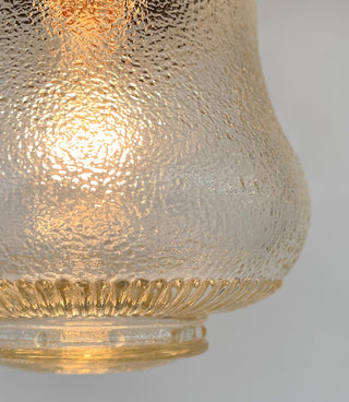 Amber Antique 1960's Glass PENDANT Light