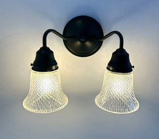 Heavy Vintage Clear Holophane Glass