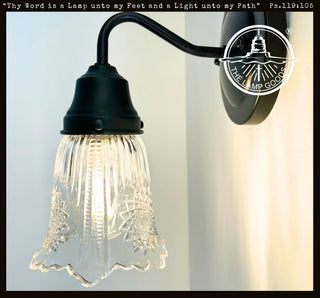 Antique Diamond Floral Flare Wall Sconce Light