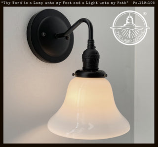 Antique 1930's Milk Glass Wall SCONCE Lighting