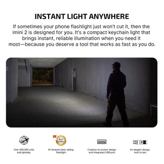 OLIGHT IMINI2PR imini 2 Rechargeable Mini Flashlight - Passionate Red
