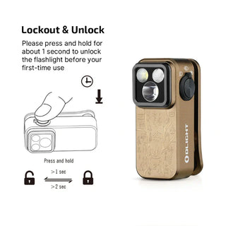 OLIGHT OCLIPPROAS Oclip Pro Clip on Flashlight with Floodlight - Ancient Script