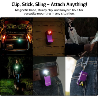 OLIGHT OCLIPPROPU Oclip Pro Clip on Flashlight with Floodlight - Purple