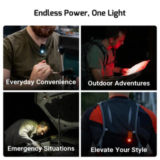 OLIGHT OCLIPPROSTARS Oclip Pro Clip on Flashlight with Floodlight Spotlight and Red Light - Stars & Stripes Edition