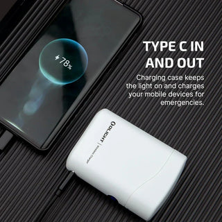 OLIGHT BATON4KITWH Baton 4 Powerful EDC Flashlight 1300 Lumens - White-Premium (With Charging Case)