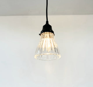 Thick Holophane Clear Glass Wall Sconce or Pendant Light
