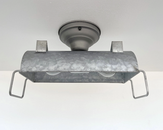 INDUSTRIAL GALVANIZED Ceiling Light Fixture
