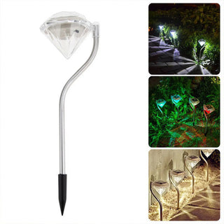 Decorative Diamond-Shaped Solar Ground Light for Garden Pathways
