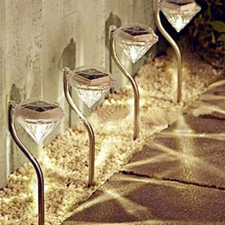 Decorative Diamond-Shaped Solar Ground Light for Garden Pathways