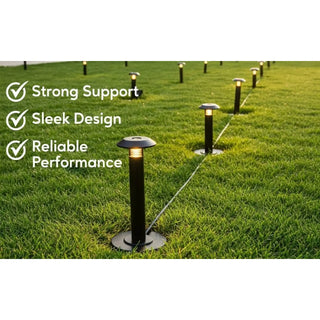 Garden Stake - 8-Inch Low Profile 1/2" NPT Thread with Side Wireway | 20 Pack