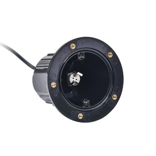In-Ground Pathway Light with Brass-PVC Housing and Domed Half Lid for MR16 Bulbs