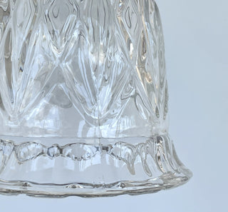 Clear Pressed 1950's Glass Pendant Light