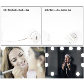 LED Mirror Light Bulbs with USB Touch Switch for Vanity & Dressing Table