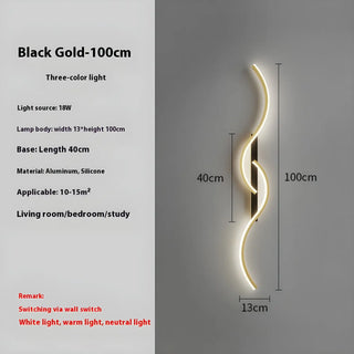 LED Wall Lamp - Modern Minimalist Strip Light for Bedroom & Living Room