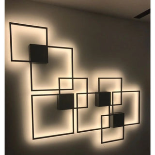LED Wall Light for Bedroom with Unique Geometric Wall Art