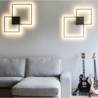 LED Wall Light for Bedroom with Unique Geometric Wall Art