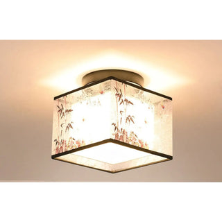 Modern Ceiling Lamp for Living Room with Soft Fabric Shade