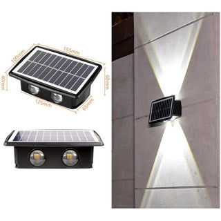 Modern Outdoor Solar Wall Lights with Waterproof Design