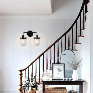 Modern Wall Lights Sconces with Clear Glass Shade and E26 Socket