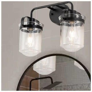 Modern Wall Lights Sconces with Clear Glass Shade and E26 Socket