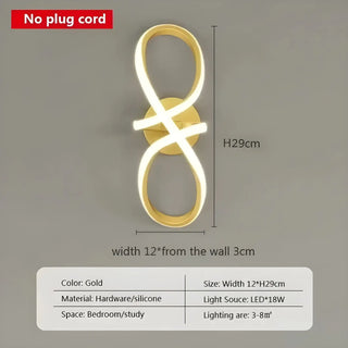 Nordic Style Wall Lamp LED – Modern Minimalist Bedside Light Fixture