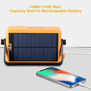 Portable Solar Lantern LED Flood Light - USB Rechargeable Camping Lamp