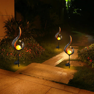 Solar LED Lamps with Waterproof & Flame Effect for Outdoor Garden Lighting