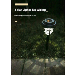 Solar LED Light for Garden with Modern Stripe Design for Outdoors