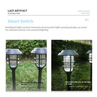 Solar LED Light for Garden with Modern Stripe Design for Outdoors