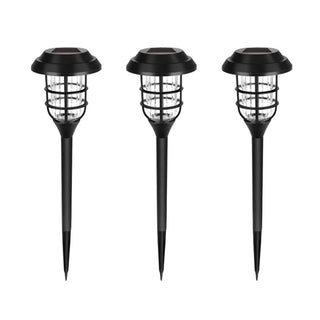 Solar LED Light for Garden with Modern Stripe Design for Outdoors
