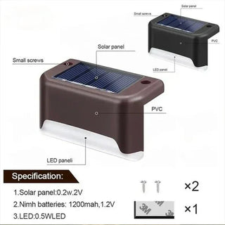 DecorBites™ Solar LED Outdoor Stair Lights Set