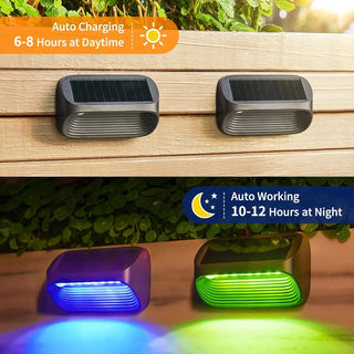DecorBites™ Solar-Powered Fence Lights for Yard, Deck, Patio