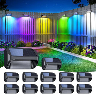 DecorBites™ Solar-Powered Fence Lights for Yard, Deck, Patio