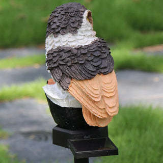 Solar Powered Owl LED Light for Pathways, Resin Outdoor Decor - Dont Use