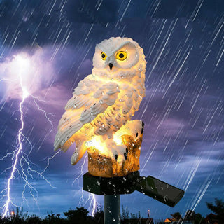 Solar Powered Owl LED Light for Pathways, Resin Outdoor Decor - Dont Use
