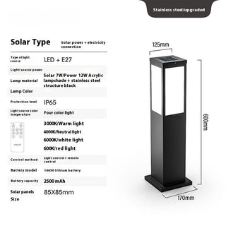 Solar Powered Yard Light for Stylish Outdoor Illumination