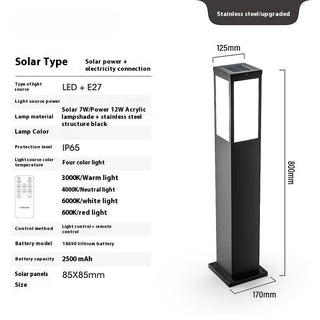 Solar Powered Yard Light for Stylish Outdoor Illumination
