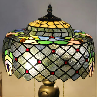 Vintage Tiffany Lamp Shades in Peacock Glasswork