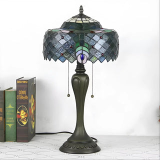 Vintage Tiffany Lamp Shades in Peacock Glasswork